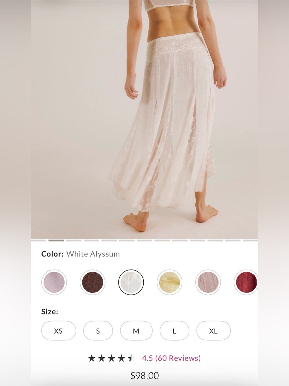 Free People Nice To Meet You Maxi Slip Skirt - Picture 3 of 5